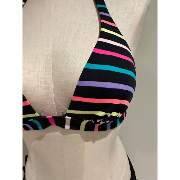 Victoria's Secret Bikini Swimsuit Set Womens Size M Multicolored Stripes - Picture 5 of 9